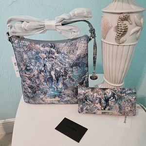 Brahmin Katie Crossbody Blue Lace.  NWT